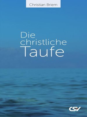 cover image of Die christliche Taufe